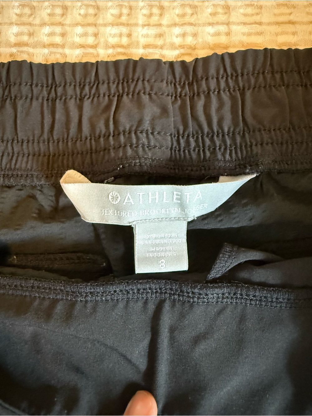 Athleta Black Textured Brooklyn Jogger Pants - Size 8